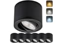 Sweet LED Aufbaustrahler 6er Set Schwarz CCT Schwenkbar Bild 2