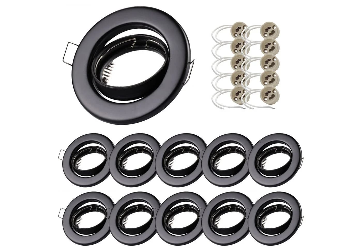 Sweet LED Einbaustrahler 10er Set GU10 Schwarz Schwenkbar - Bild 2