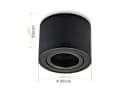 Sweet LED Aufbauleuchte 4er Set Aufbauspots flach 50mm Aluminium 230V schwarz Bild 1