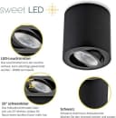 Sweet LED 4er Set Aufbaustrahler GU10 Schwarz Modern Bild 1