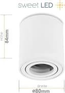 Sweet LED LED Aufbaustrahler 4er Set GU10 Alu Deckenspots 7 W weiß 80x84mm 230 V Bild 1