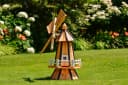 DSH DEKO SHOP HANNUSCH Gartenfigur Holzwindmühle Bunt Handarbeit Bild 1