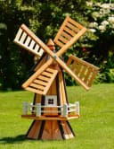 DSH DEKO SHOP HANNUSCH Gartenfigur Holzwindmühle Bunt Handarbeit Bild 2