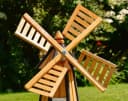 DSH DEKO SHOP HANNUSCH Gartenfigur Holzwindmühle Bunt Handarbeit Bild 5