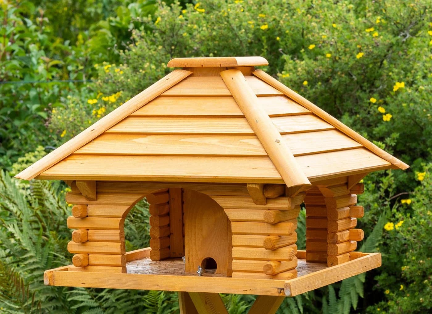 DSH DEKO SHOP HANNUSCH Vogelhaus massiv imprägniert Lamellendach