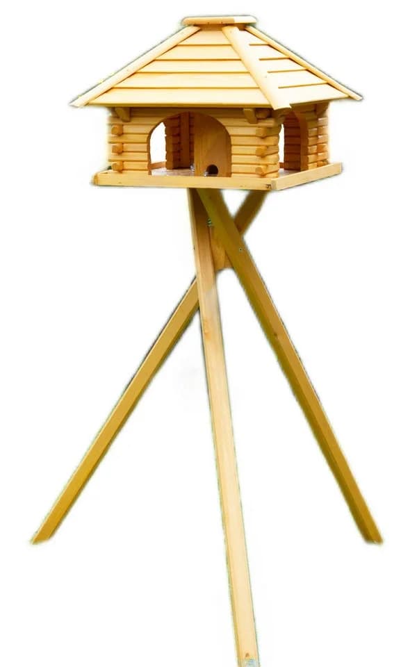 DSH DEKO SHOP HANNUSCH Vogelhaus mit Ständer Massiv Holz - Bild 2