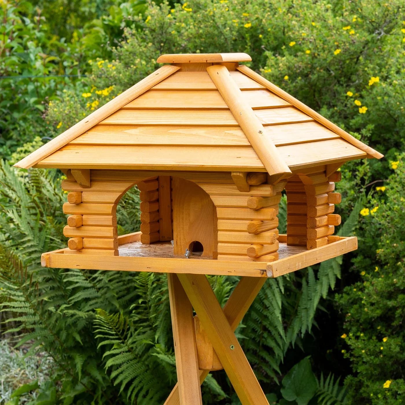 DSH DEKO SHOP HANNUSCH Vogelhaus mit Ständer Massiv Holz - Bild 3