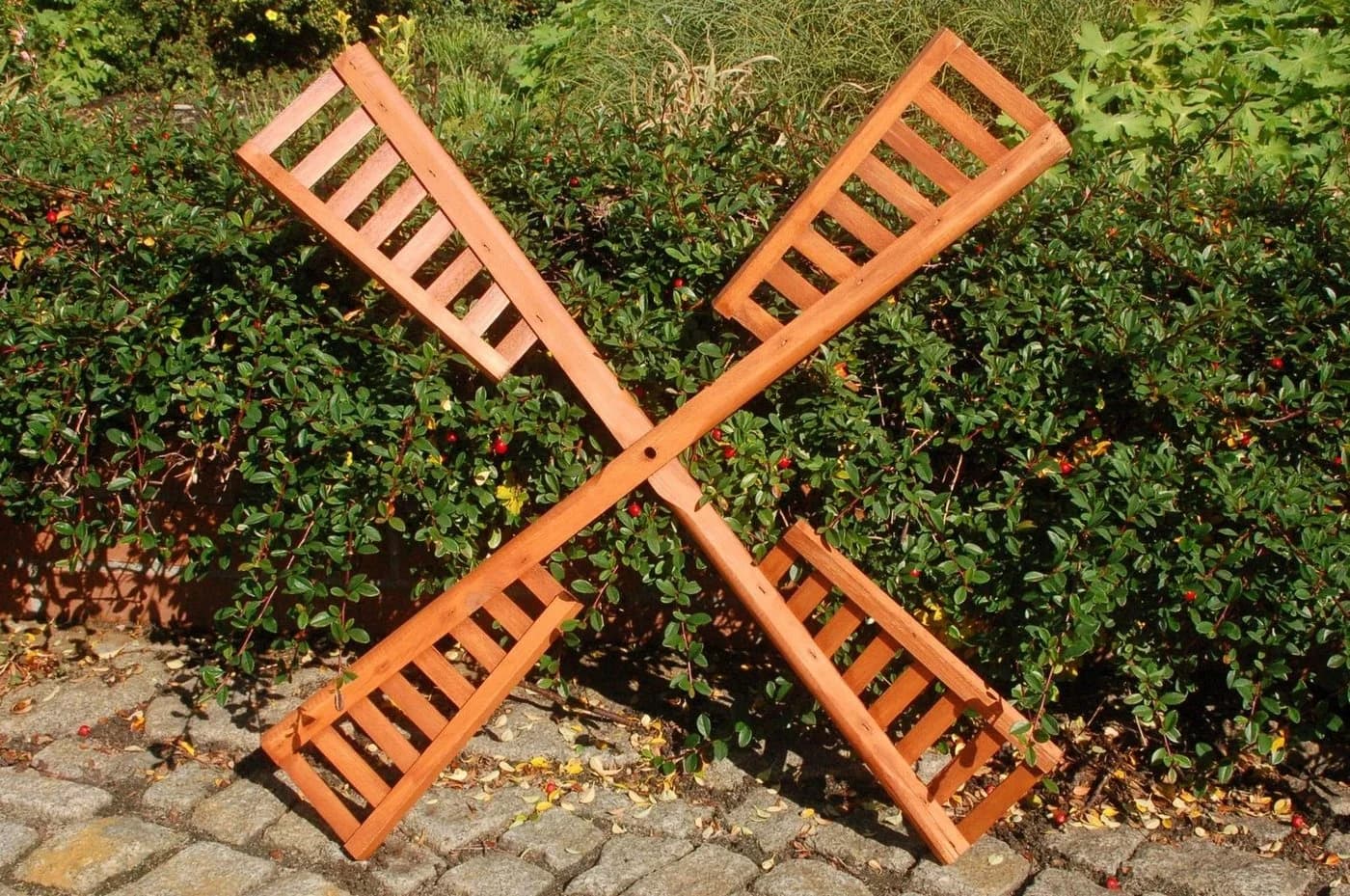 DSH DEKO SHOP Gartenfigur Windmühlenflügel Holz 100 cm