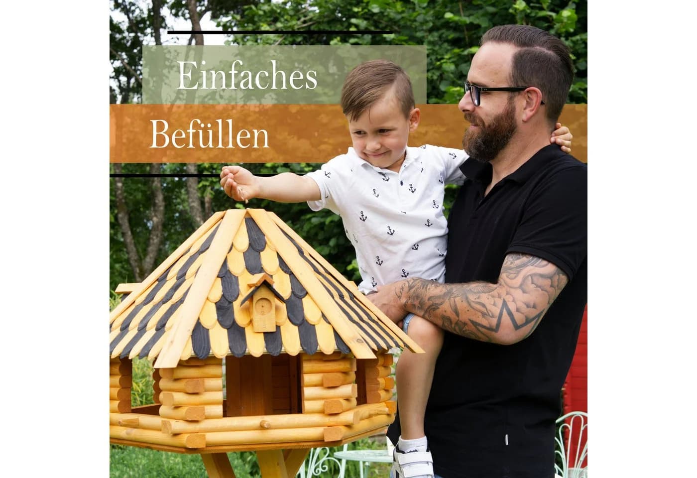 DSH DEKO SHOP HANNUSCH Vogelhaus XXL aus Holz mit Dachgauben - Bild 4