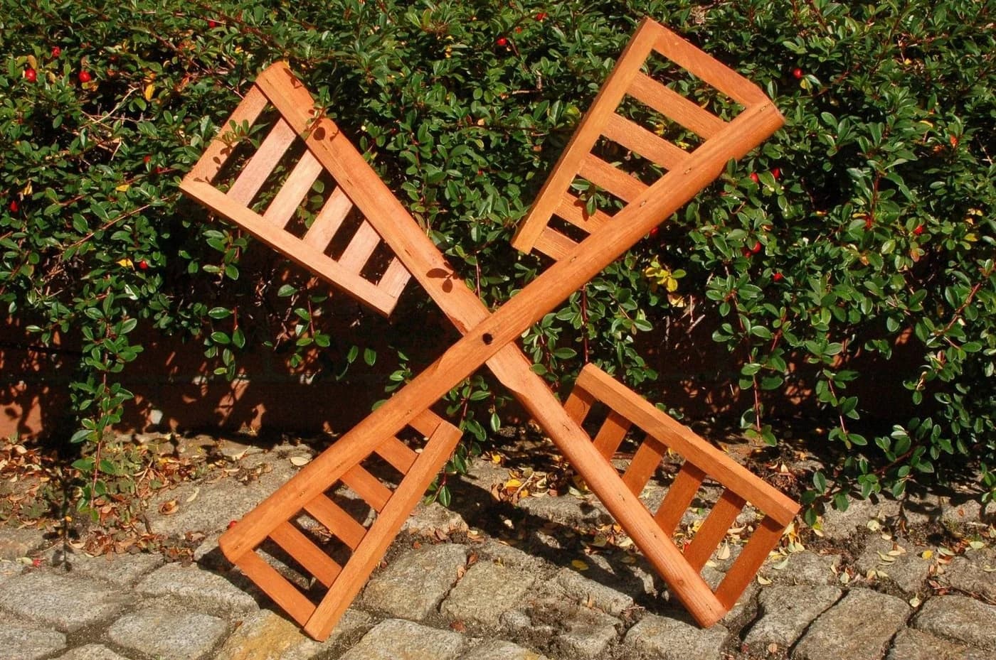 DSH DEKO SHOP HANNUSCH Gartenfigur Windmühlenflügel Holz 60 cm