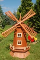 DSH DEKO SHOP HANNUSCH Garten-Windmühle aus Holz Weiß Bild 2