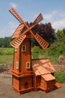 DSH DEKO SHOP HANNUSCH Gartenfigur Windmühle mit Wassermühle Bild 3