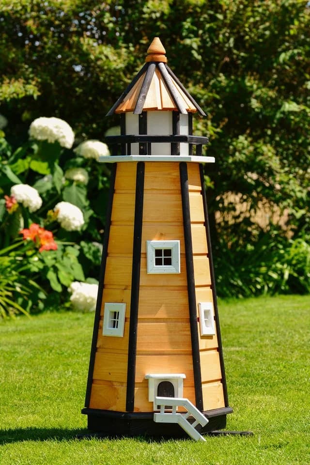 DSH DEKO SHOP HANNUSCH Gartenfigur Leuchtturm braun mit Beleuchtung - Bild 2