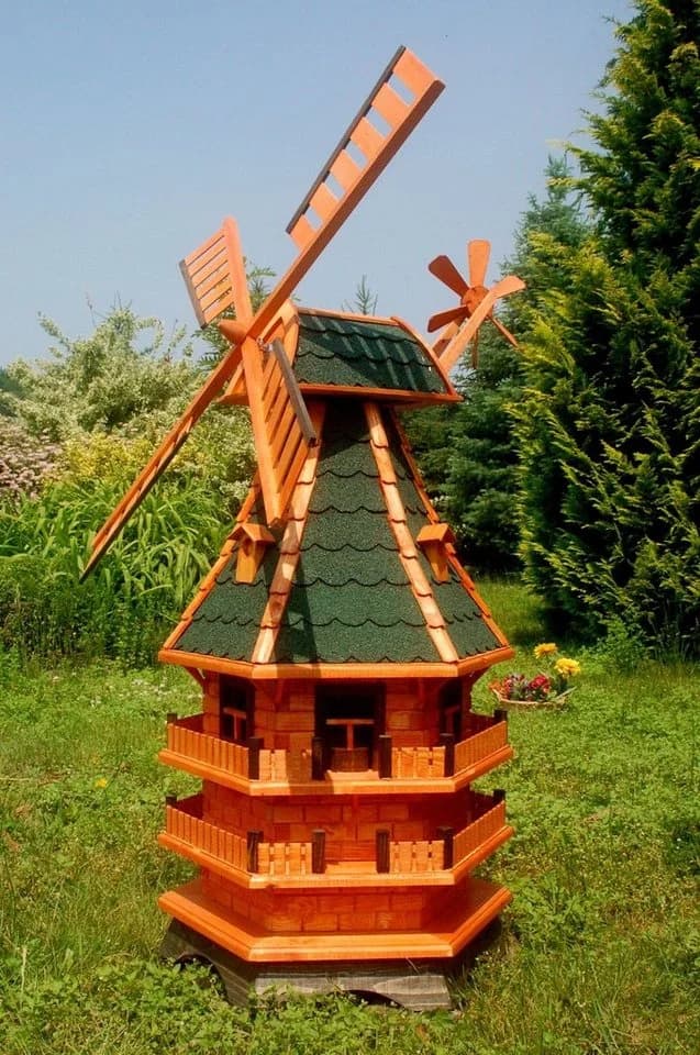 DSH DEKO SHOP HANNUSCH Gartenfigur XL Windmühle Norddeutscher Stil - Bild 2