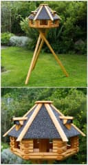 DSH DEKO SHOP HANNUSCH Vogelhaus XXL mit Ständer und Solarbeleuchtung Bild 2