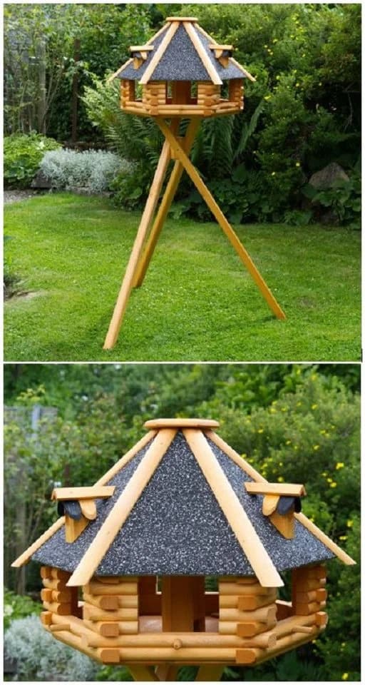 DSH DEKO SHOP HANNUSCH Vogelhaus XXL mit Ständer und Solarbeleuchtung - Bild 2