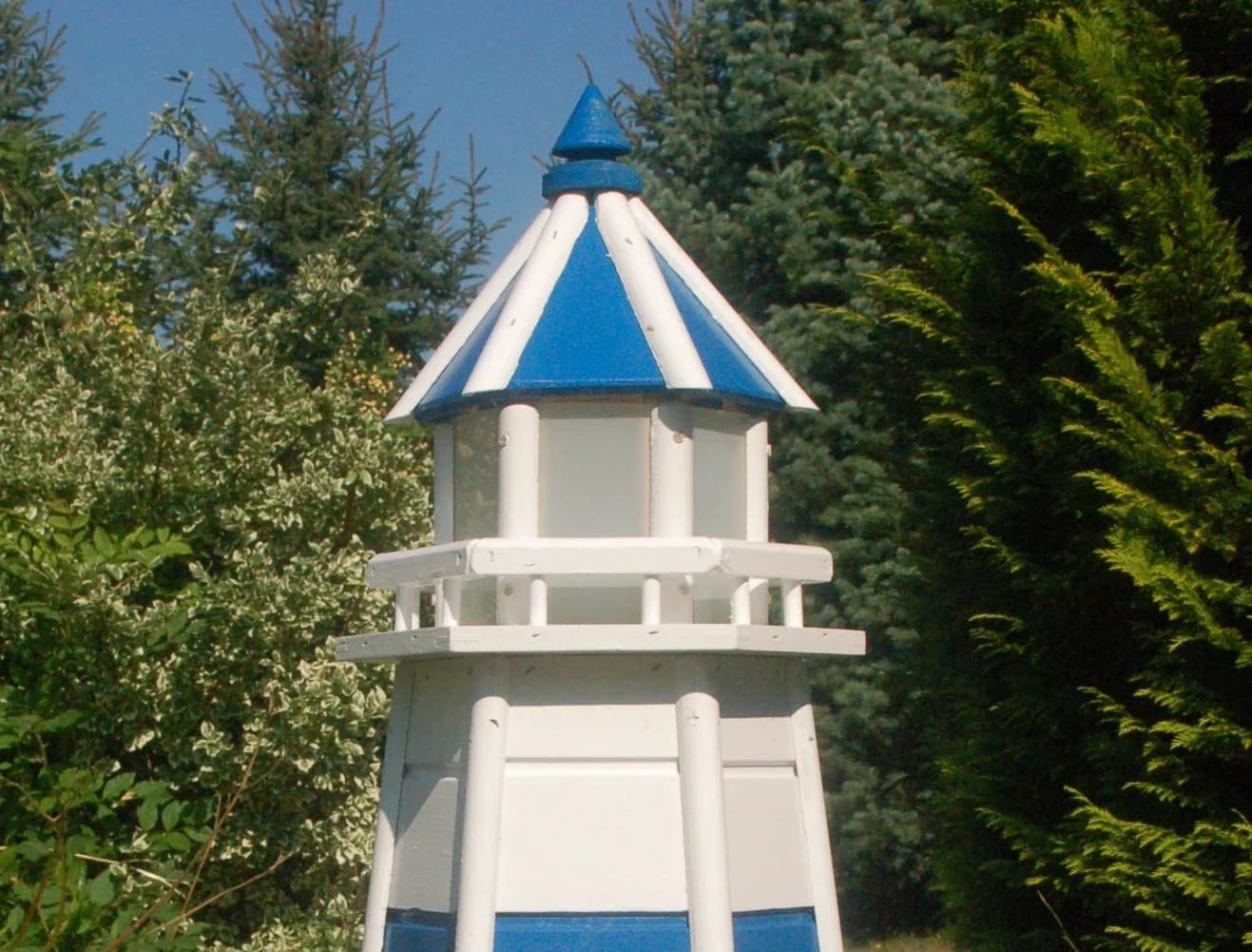 DSH DEKO SHOP Gartenfigur Leuchtturm Holz mit Beleuchtung - Bild 3