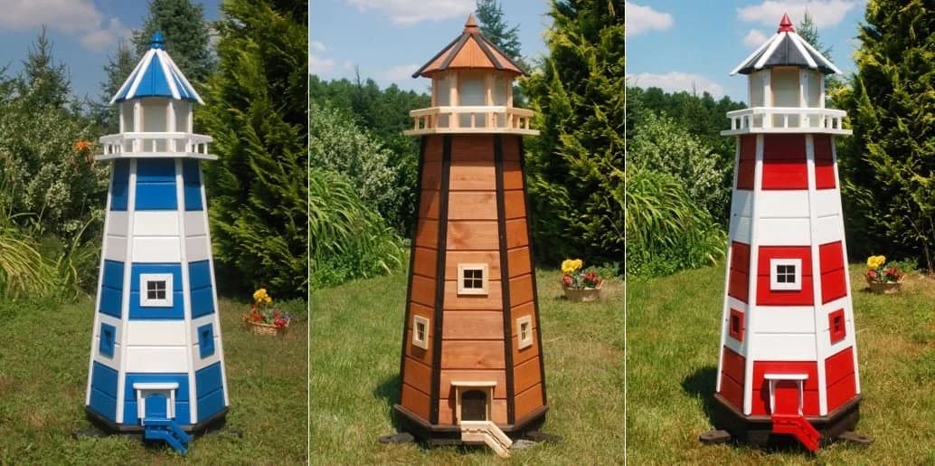 HANNUSCH Gartenfigur Leuchtturm Holz 230 V Beleuchtung - Bild 2