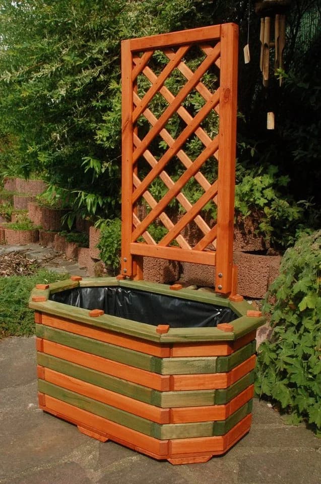 DSH DEKO SHOP HANNUSCH Blumenkasten mit Pergola Braun-Grün - Bild 3
