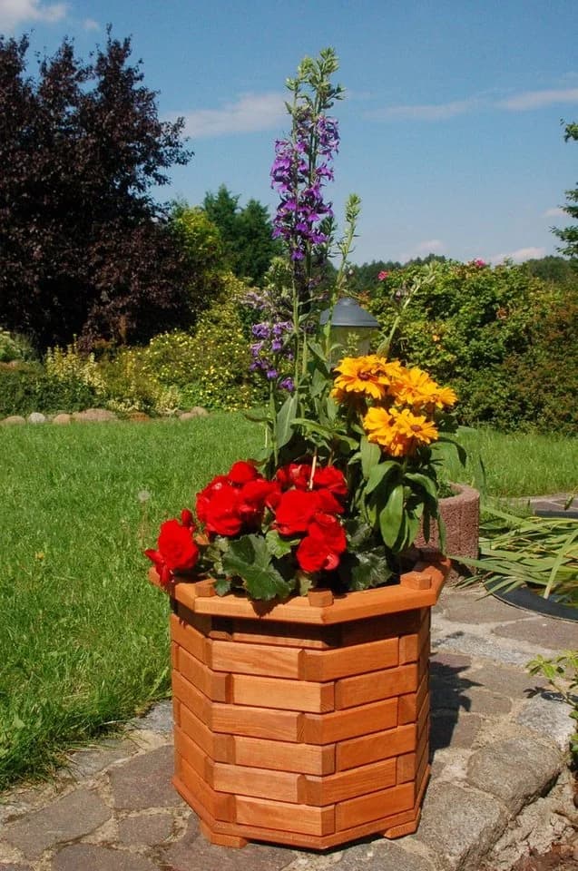 DSH DEKO SHOP HANNUSCH Blumenkasten Bk6r rund Braun - Bild 2