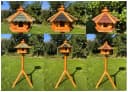 DSH DEKO SHOP HANNUSCH Vogelhaus Futterhaus Rot Holz Bild 2