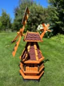 DSH DEKO SHOP HANNUSCH Gartenfigur Windmühle Norddeutsche Art Rot Bild 1