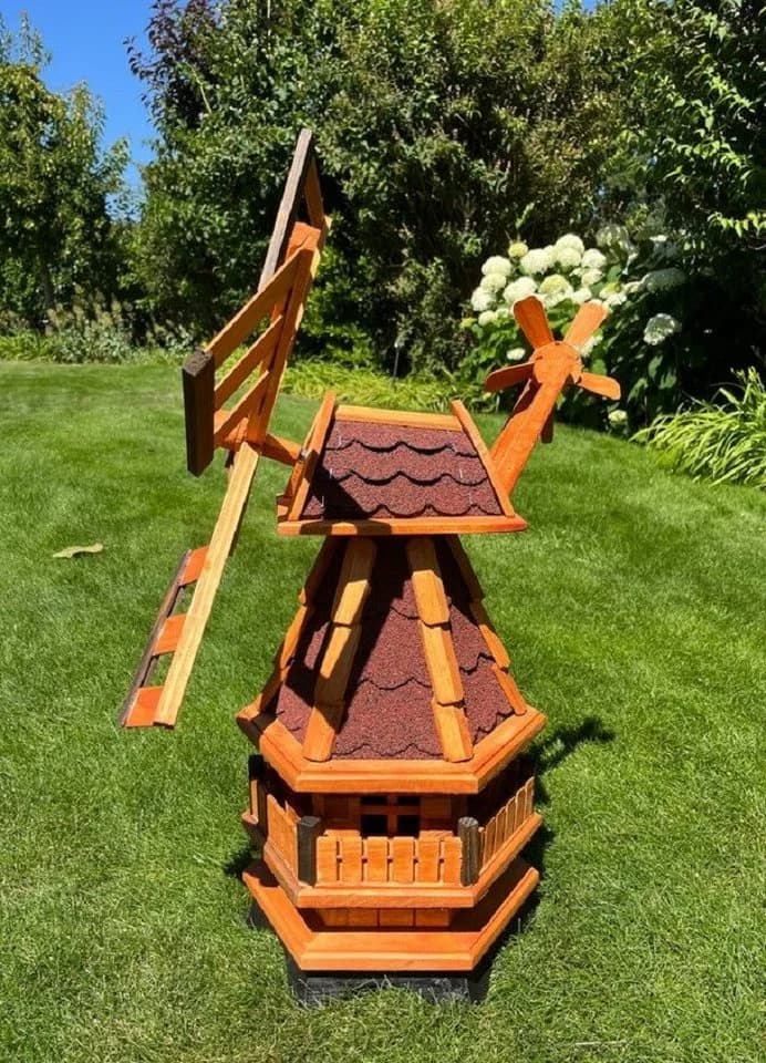 DSH DEKO SHOP HANNUSCH Gartenfigur Windmühle Norddeutsche Art Rot - Bild 2