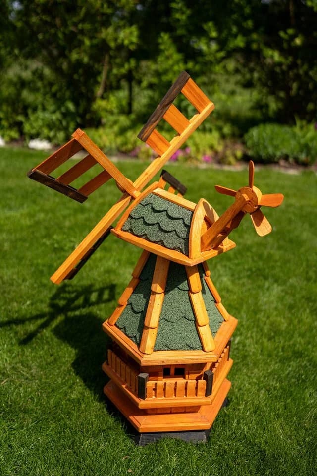 DSH DEKO SHOP HANNUSCH Gartenfigur Windmühle Norddeutsche Art Grün - Bild 4