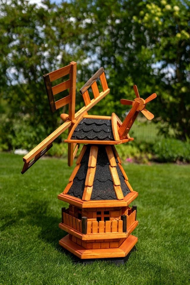 DSH DEKO SHOP HANNUSCH Garten-Windmühle Norddeutsche Art Holz - Bild 3