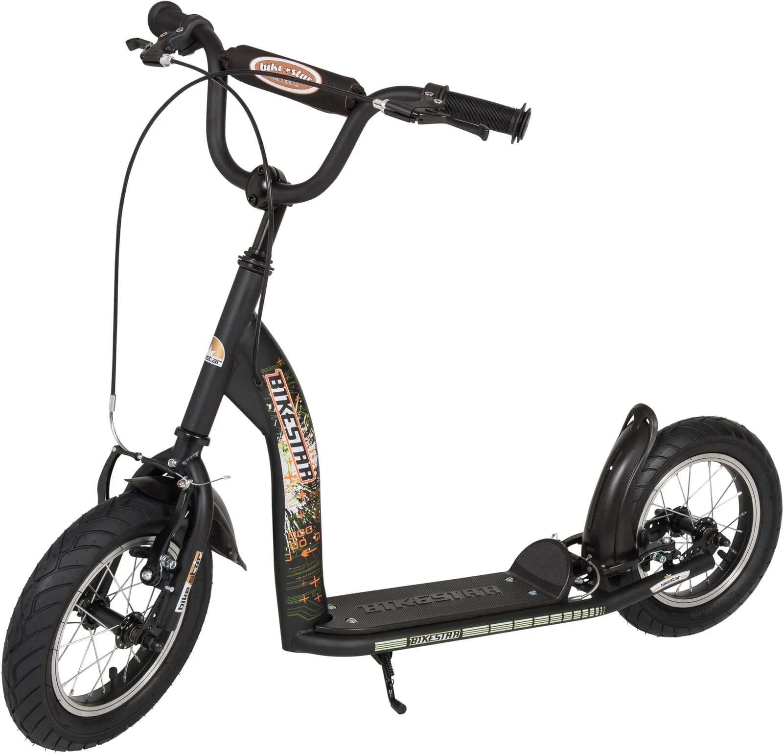 BIKESTAR Kinder-Scooter schwarz höhenverstellbar 2 Räder
