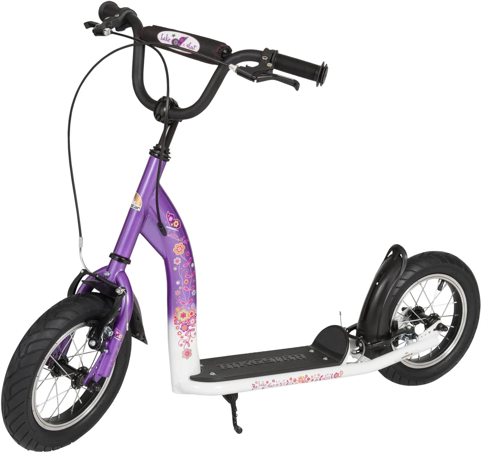 BIKESTAR Kinderroller lila höhenverstellbar mit Luftbereifung