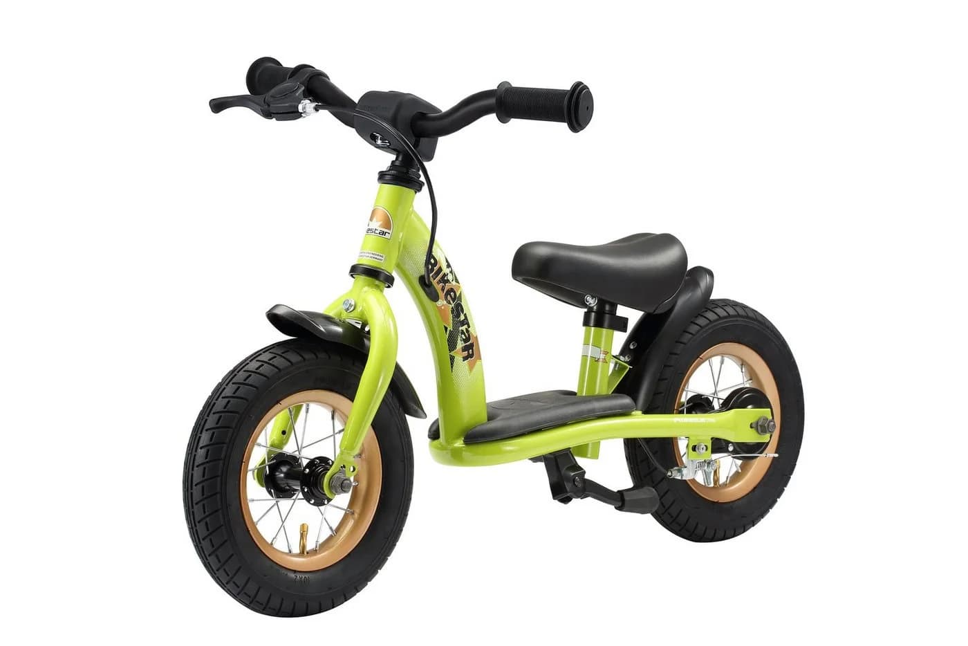 Bikestar Kinderlaufrad Grün Höhenverstellbar mit Bremse