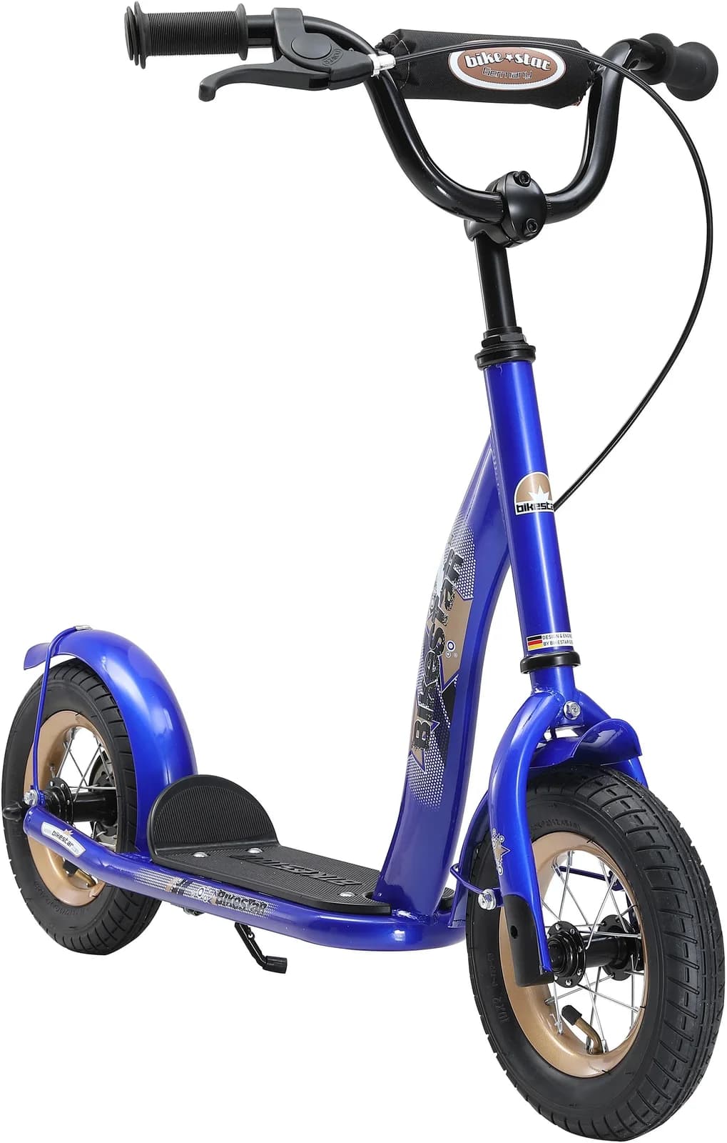 BIKESTAR Kinder-Scooter Blau - Stahlrahmen, verstellbar, Kugelgelagert