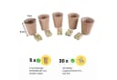GICO Spielesammlung 5 Würfelbecher Leder mit 30 Würfeln Bild 1