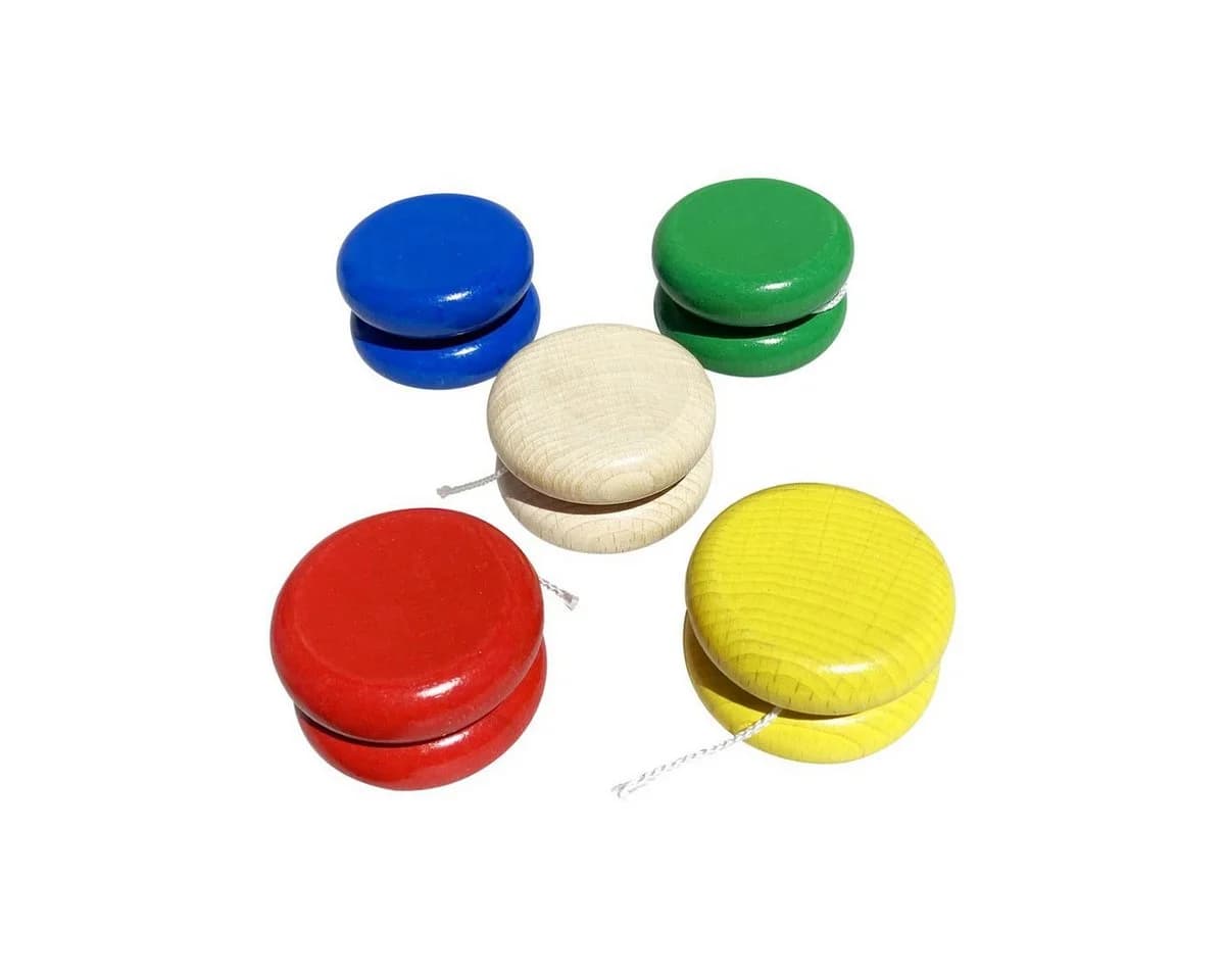 GICO Spielesammlung 5 Holz Jojos mit guter Laufleistung