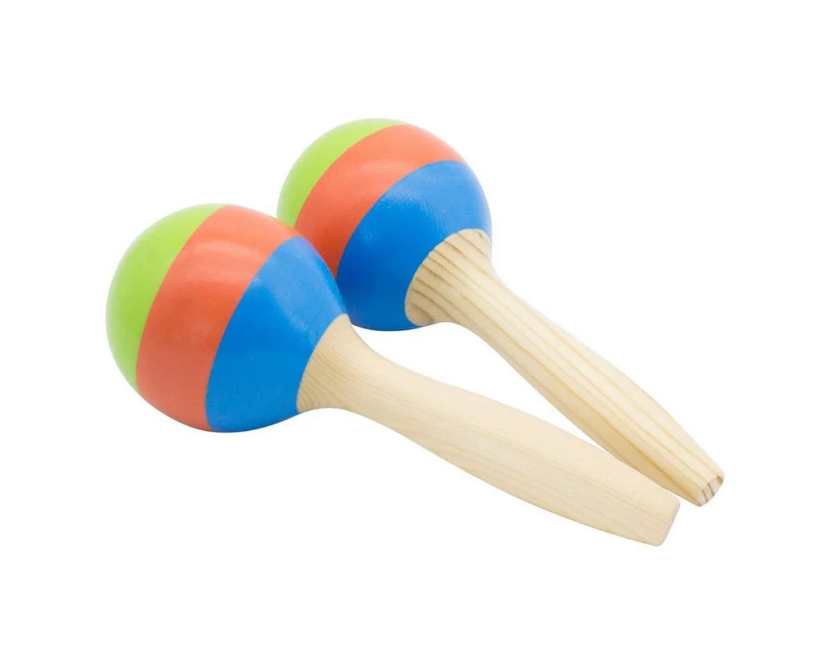 GICO Maracas aus Holz – 1 Paar für Kinder, Musikgruppen & Bewegung - 3872