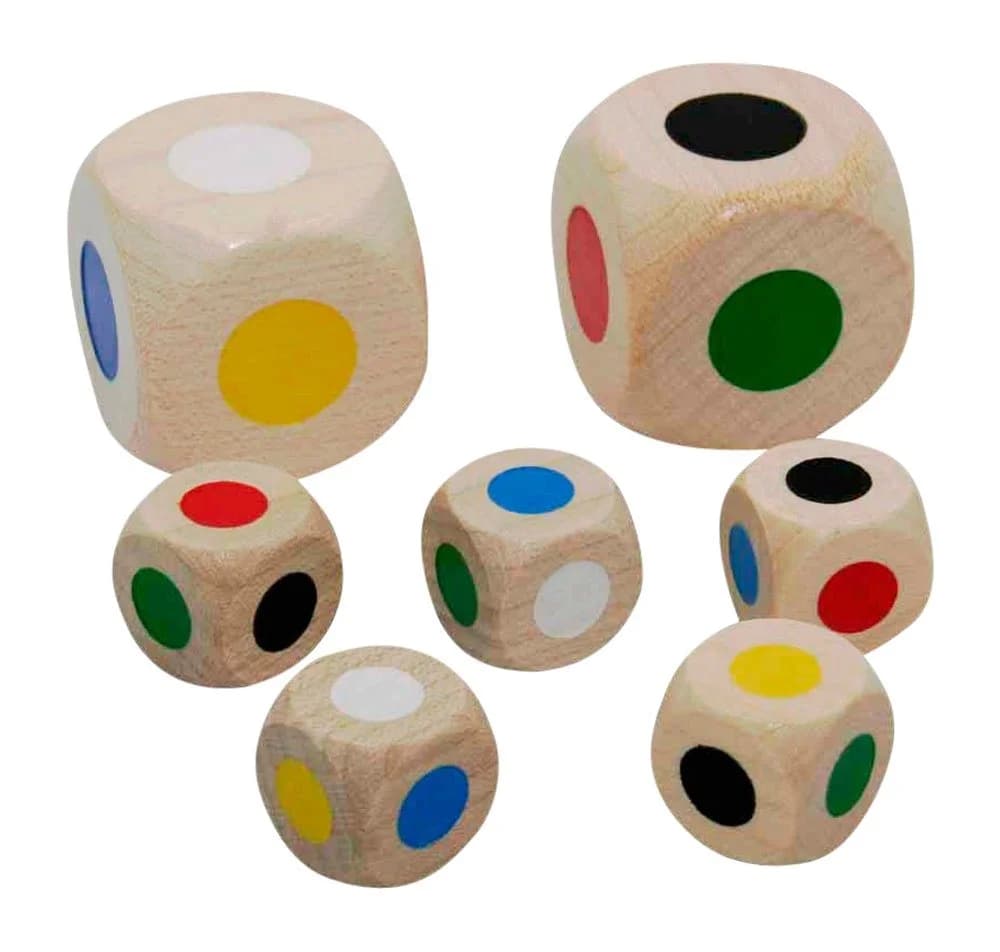 GICO Spielesammlung Farbwürfel Set aus Holz