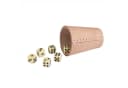 GICO Würfelbecher Set Echtes Leder mit 6 Würfeln Standard Bild 2