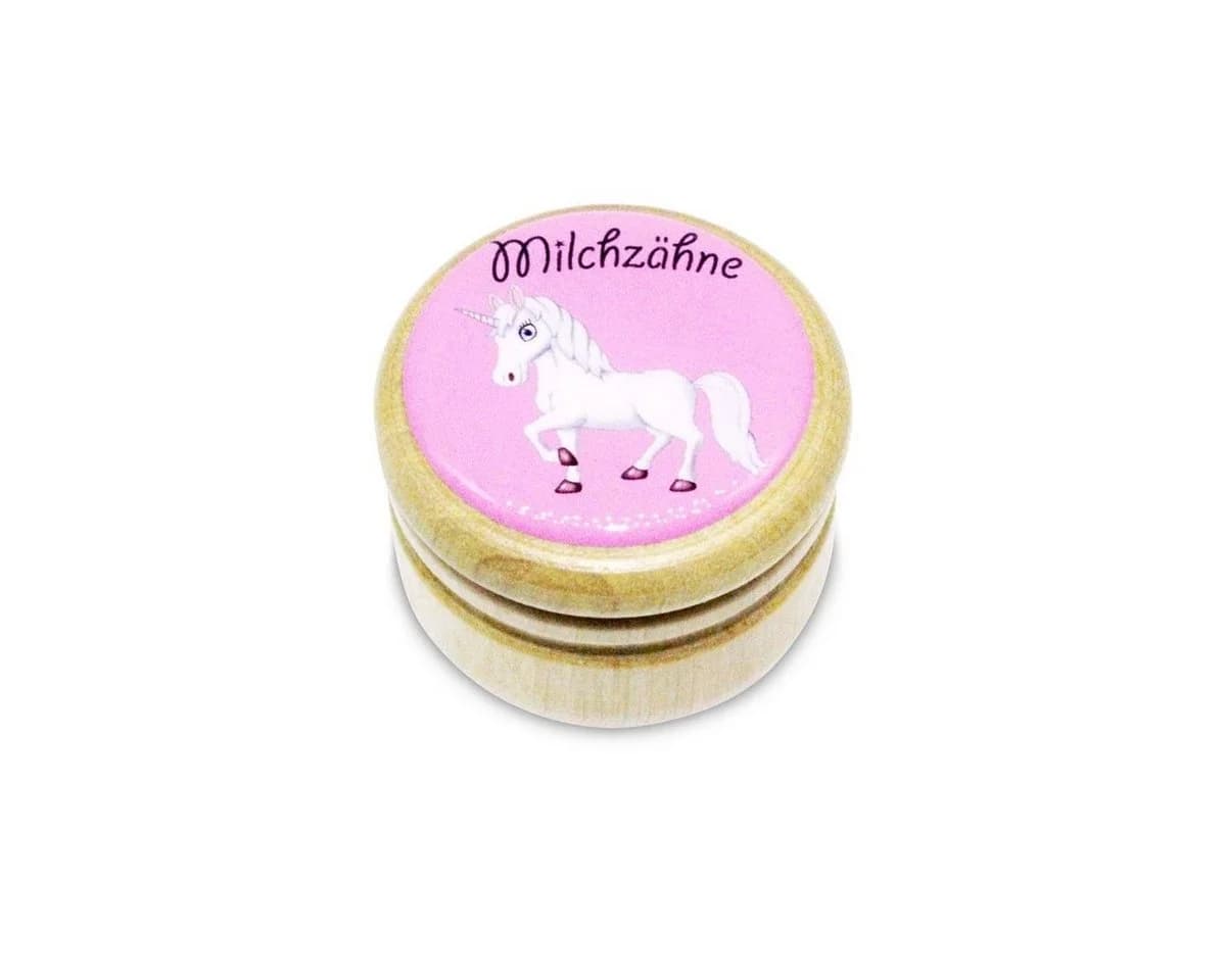 GICO Milchzahndose Einhorn Holz mit Drehverschluss - Bild 2