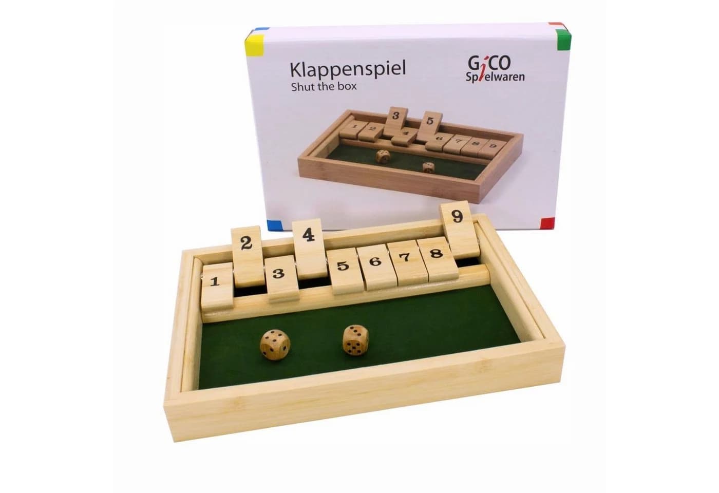 GICO Shut the Box 9er Würfelspiel aus Holz - Bild 2