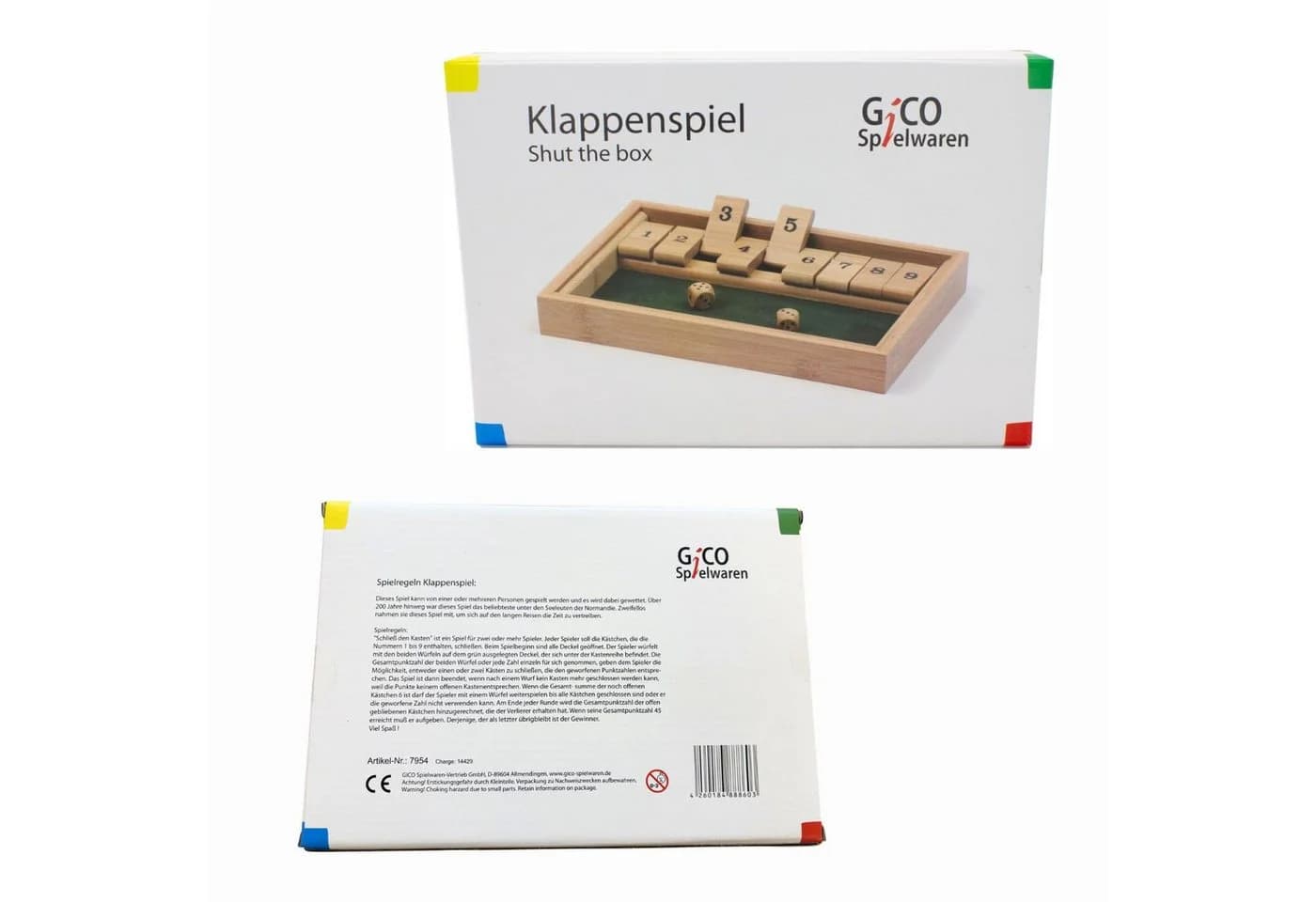GICO Shut the Box 9er Würfelspiel aus Holz - Bild 3
