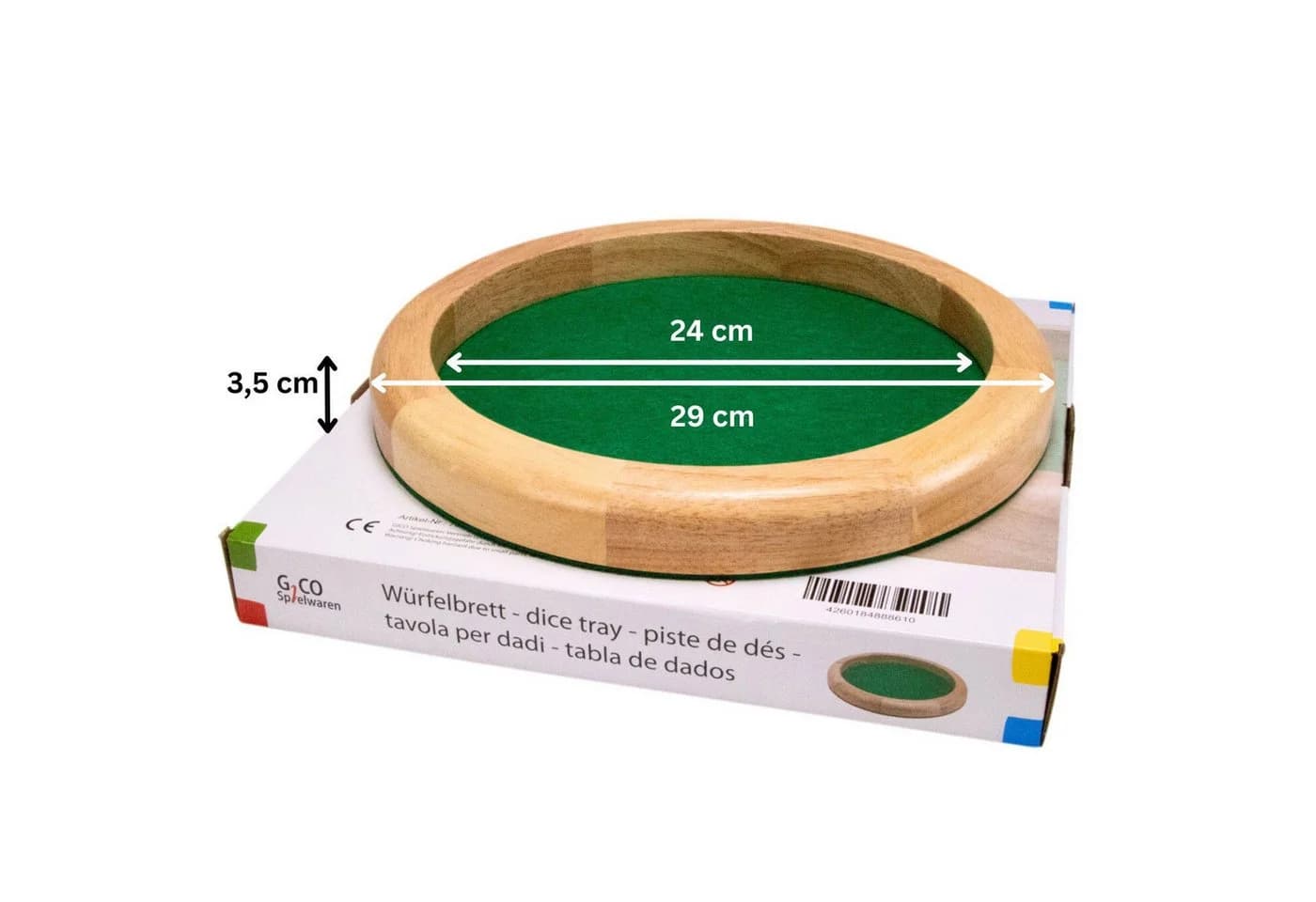 GICO Würfelteller Holz 29 cm