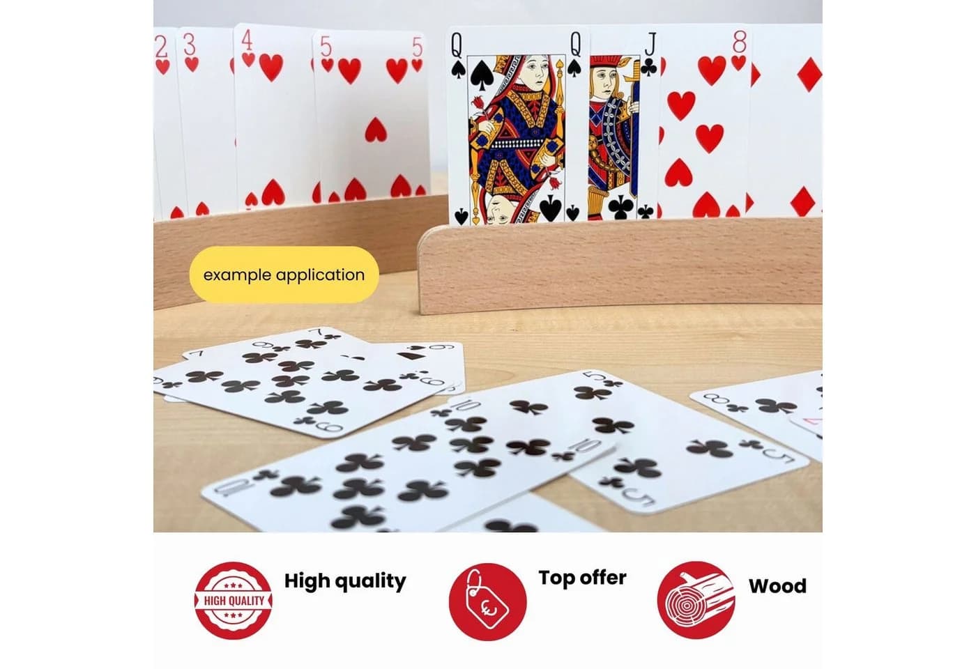 GICO Spielkartenhalter aus Holz 33 cm 2er Set - Bild 4