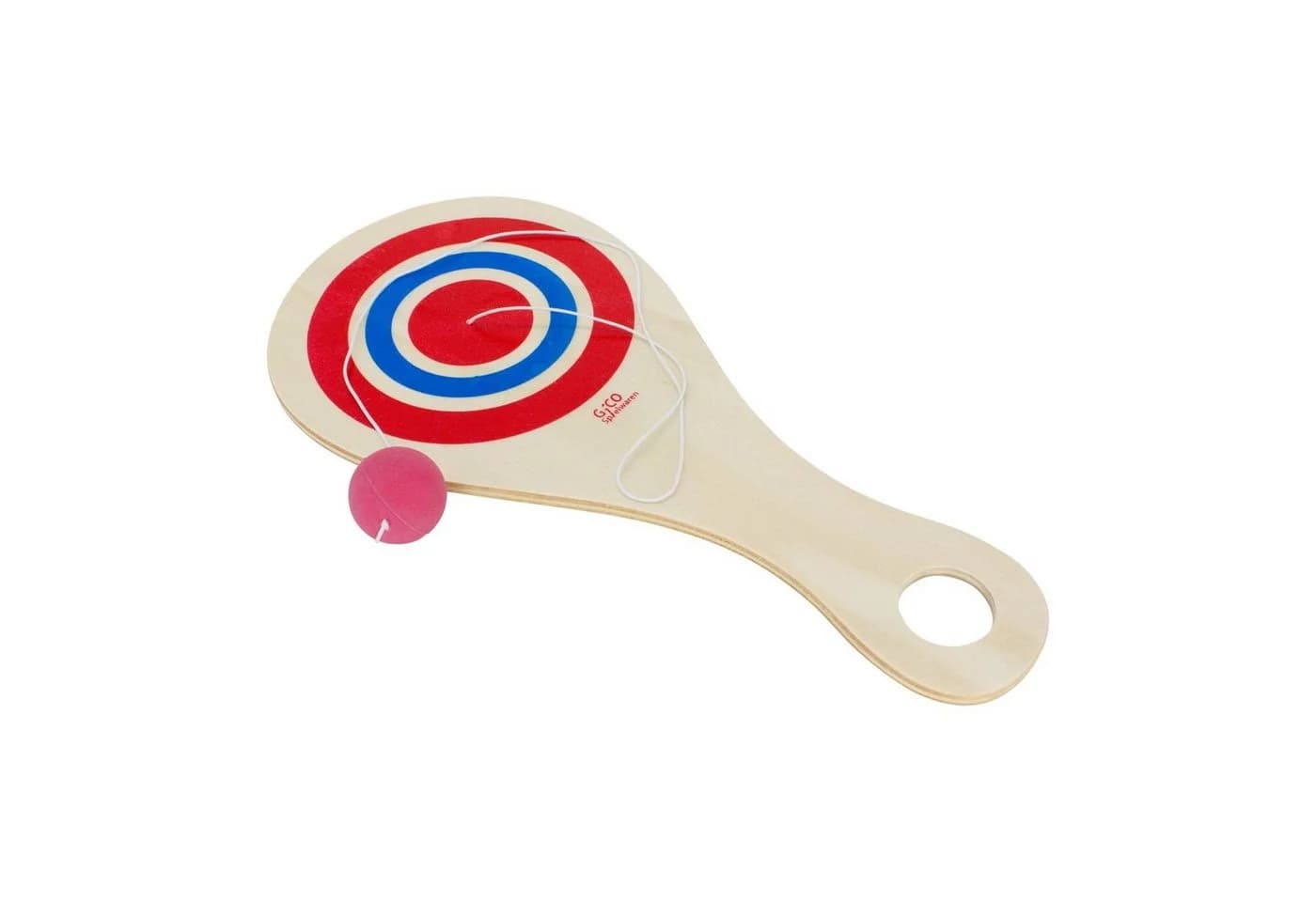 GICO Paddle Ball Set Retro - Holzschläger mit PVC-Ball