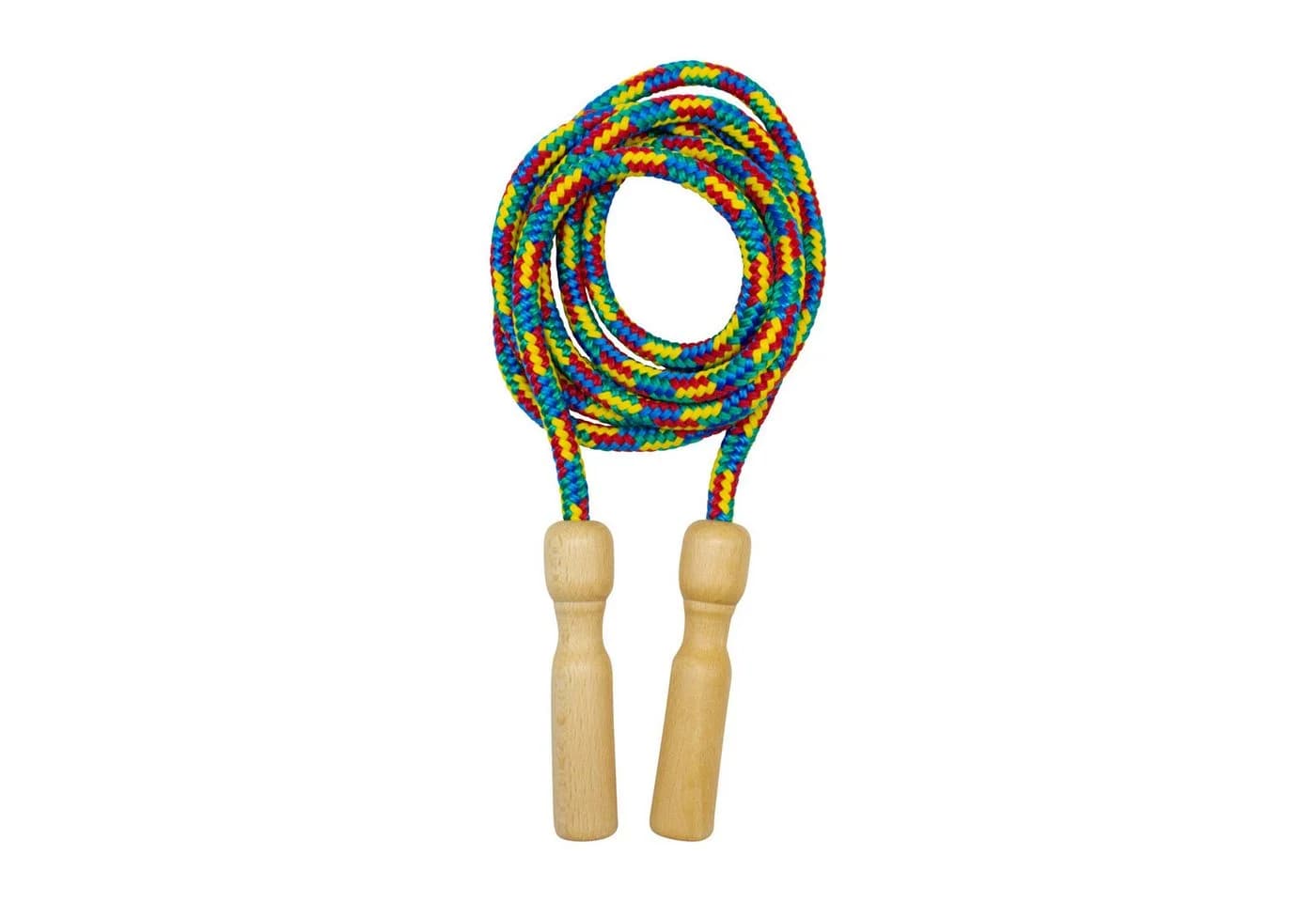 GICO Springseil Multicolor 250 cm Holzgriffe