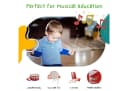 GICO Kinder Trommel Rot/Weiß Holz 20 cm mit Sticks & Gurt Bild 3