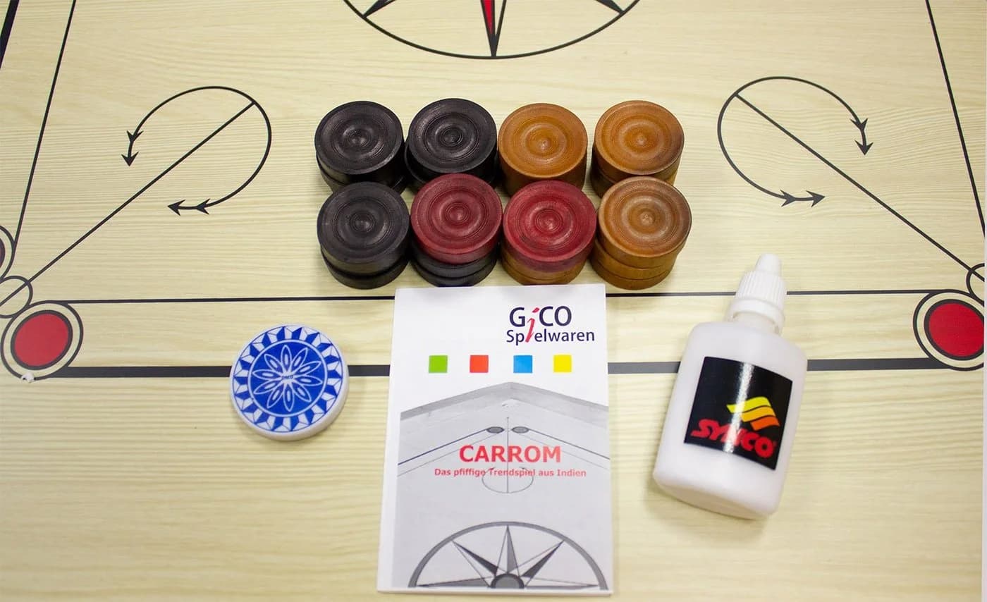 GICO Carrom Board Spiel Synco 66x66 cm - Bild 3