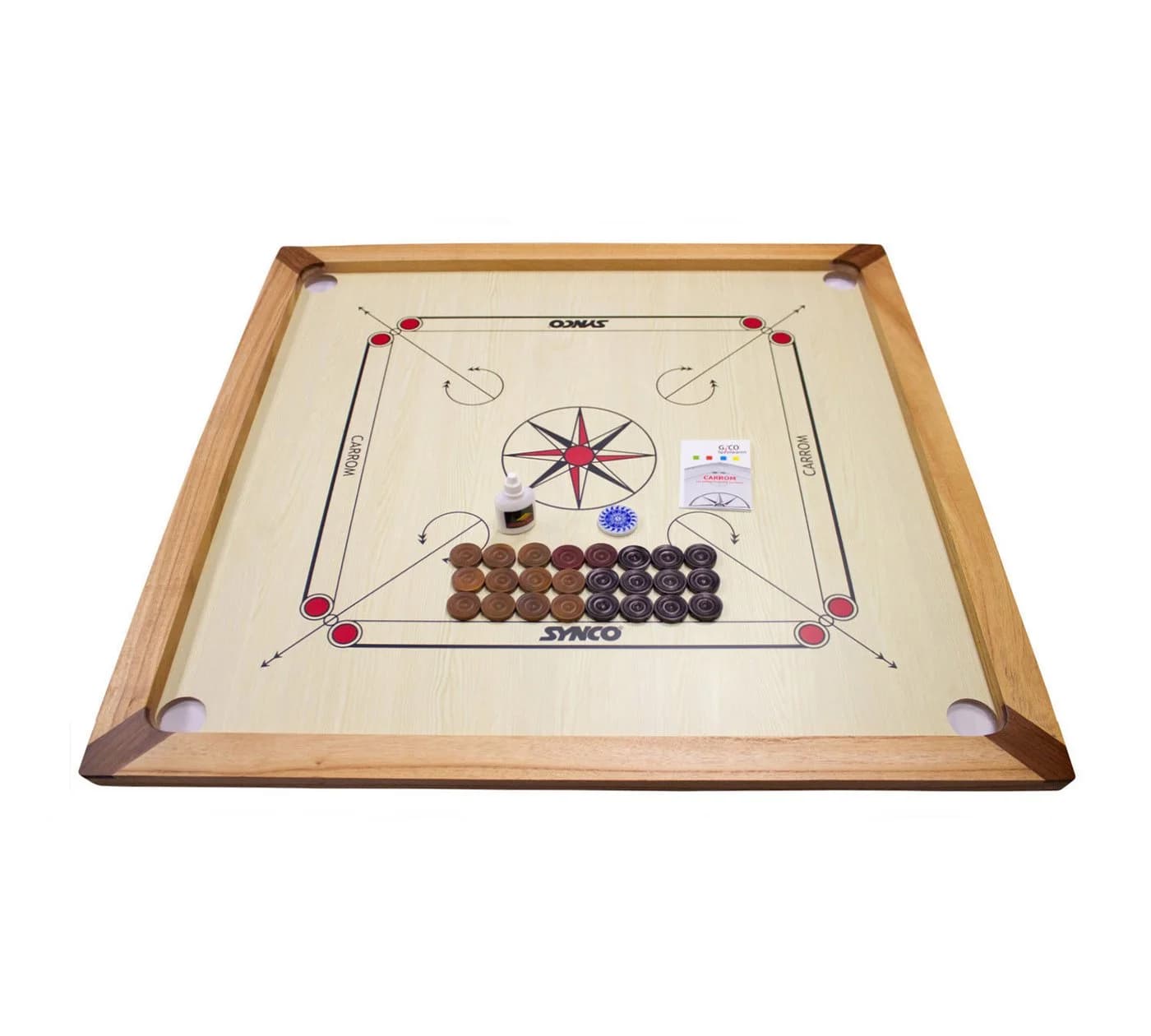 GICO Carrom Board Synco Turnier 74x74 cm Komplettset - Bild 2