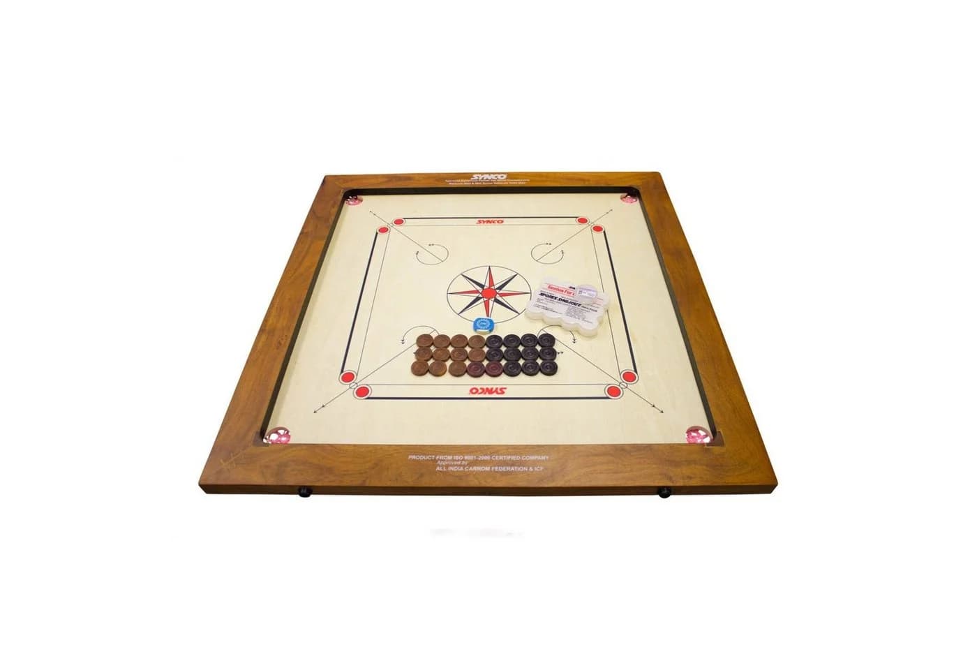 GICO Carrom Board Synco Professional Turnier 74x74 Spielfläche - Bild 2