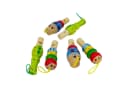 GICO Spielzeug-Musikinstrument Set mit 6 bunten Tierpfeifen Bild 1